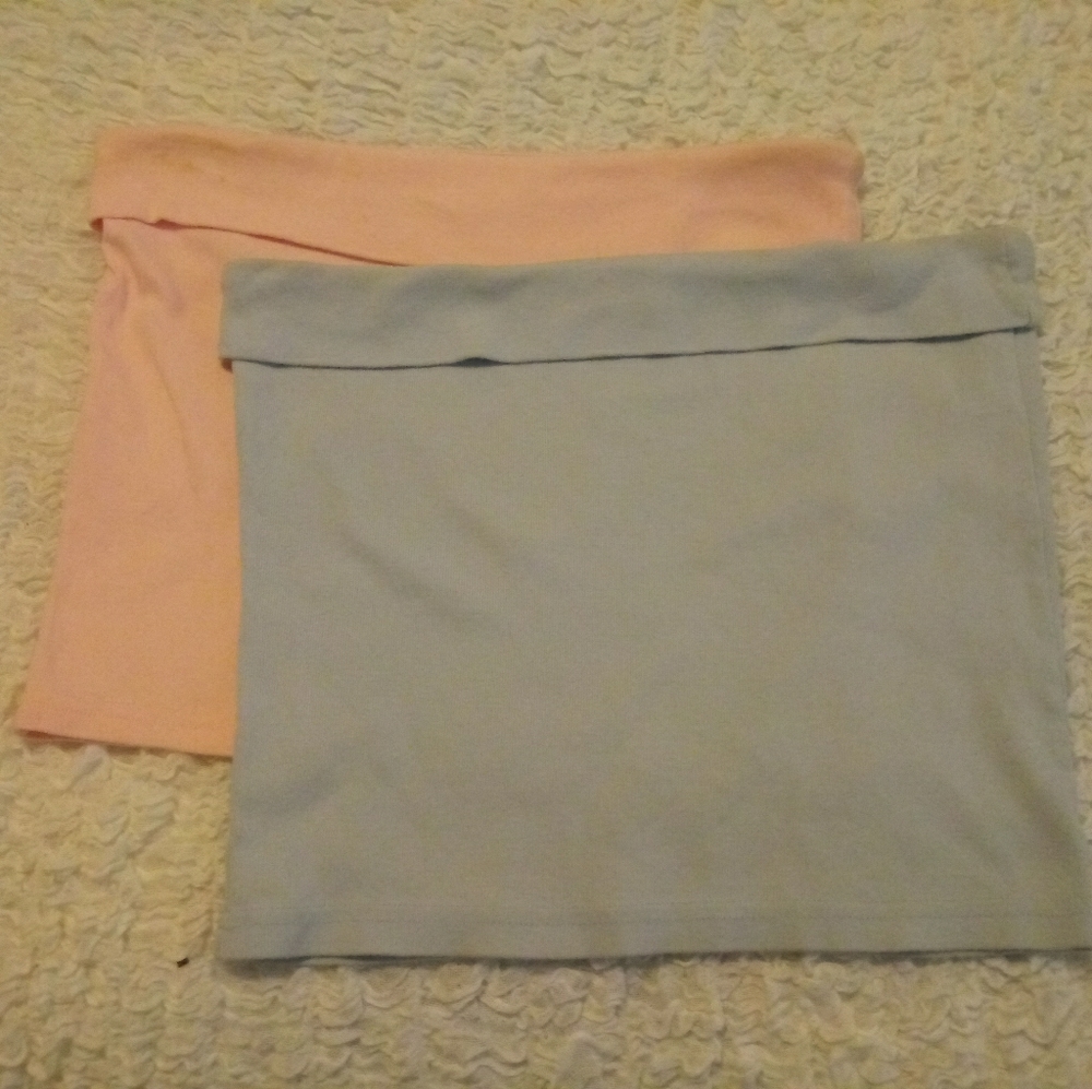 Pink cuffed crop top